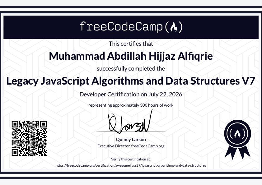 JS Algorithms Certification